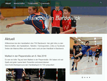 Tablet Screenshot of handball-bardowick.de